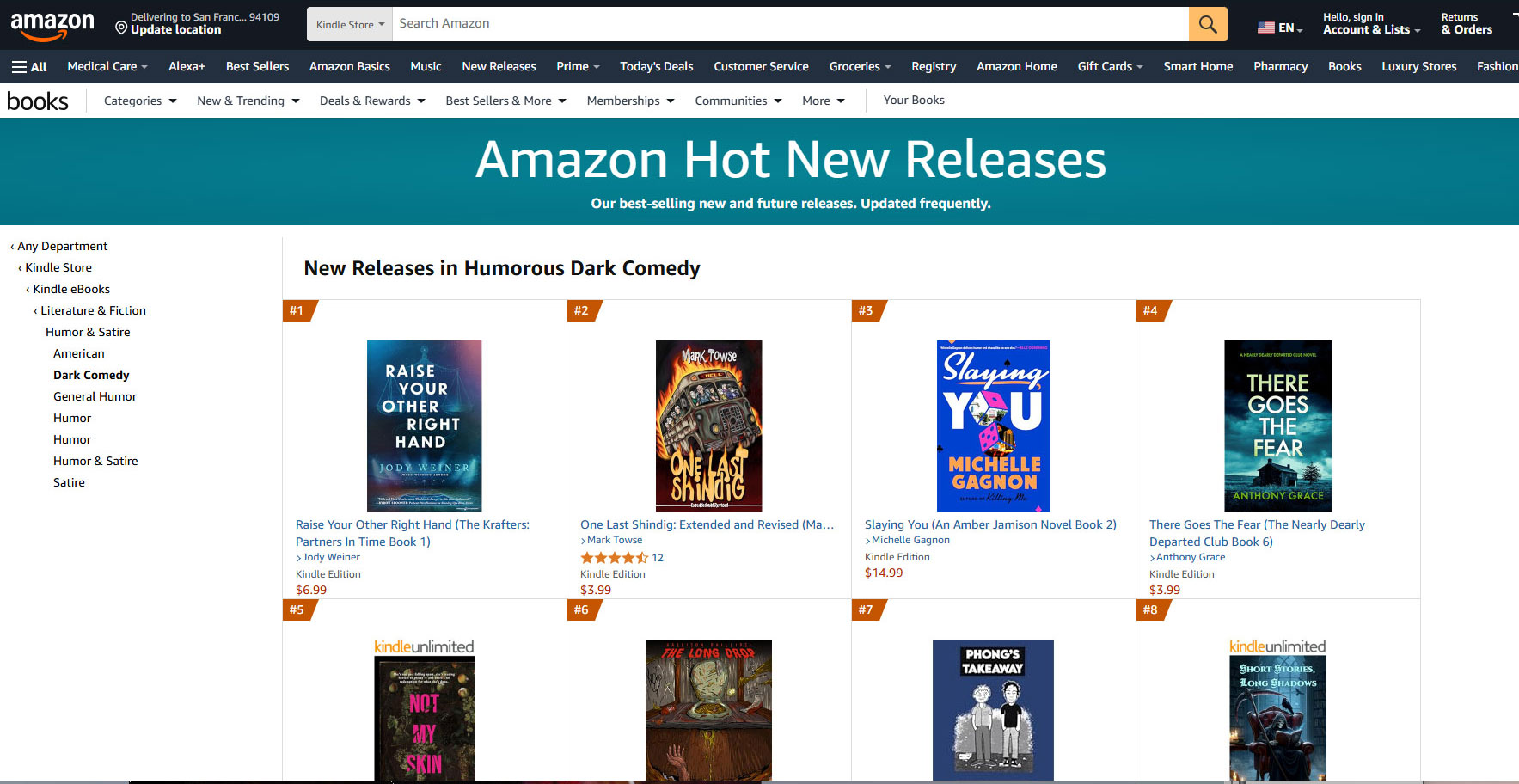 Raise Your Other Right Hand Amazon Kindle No. 1